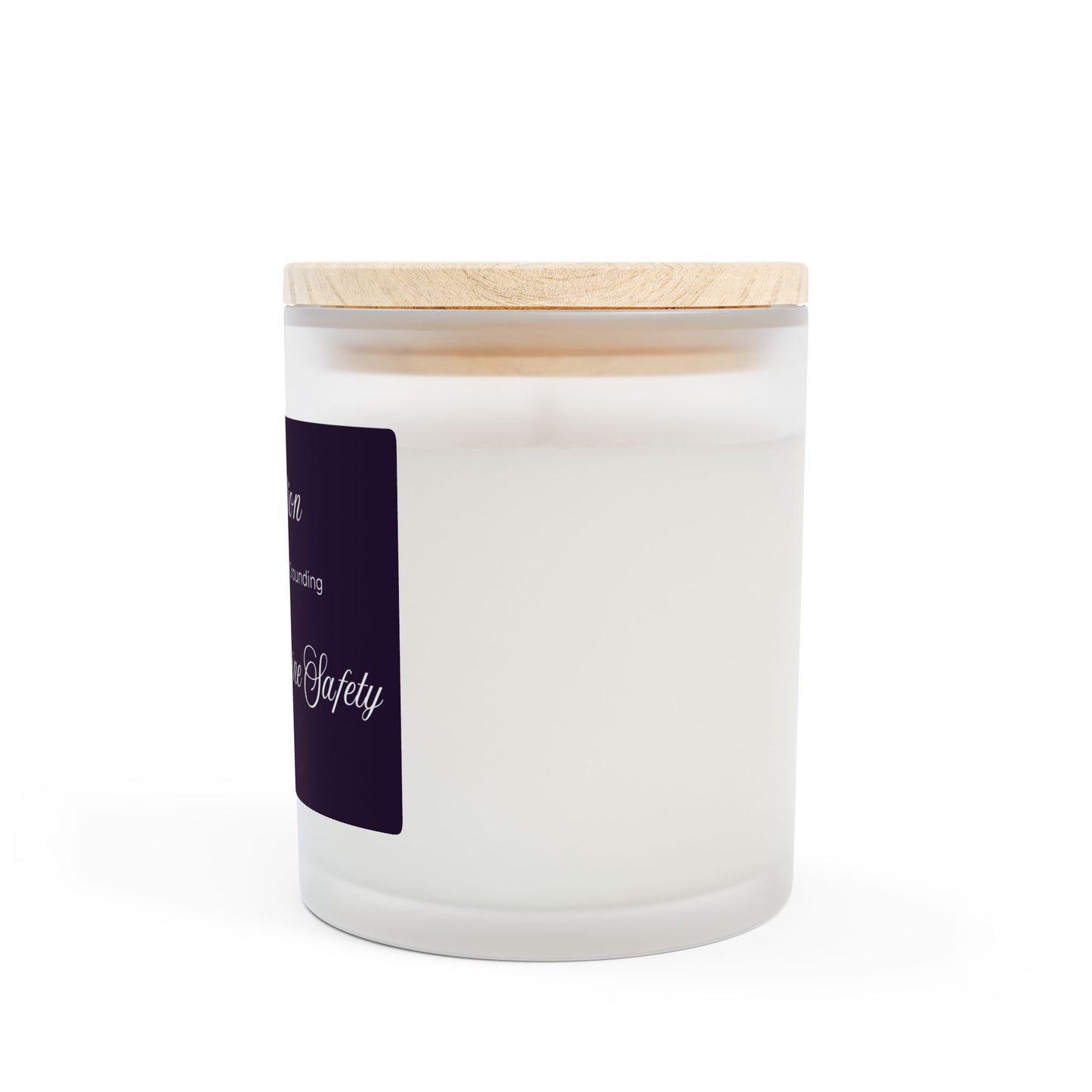 Protection Frosted Candle Coded for Divine Safety