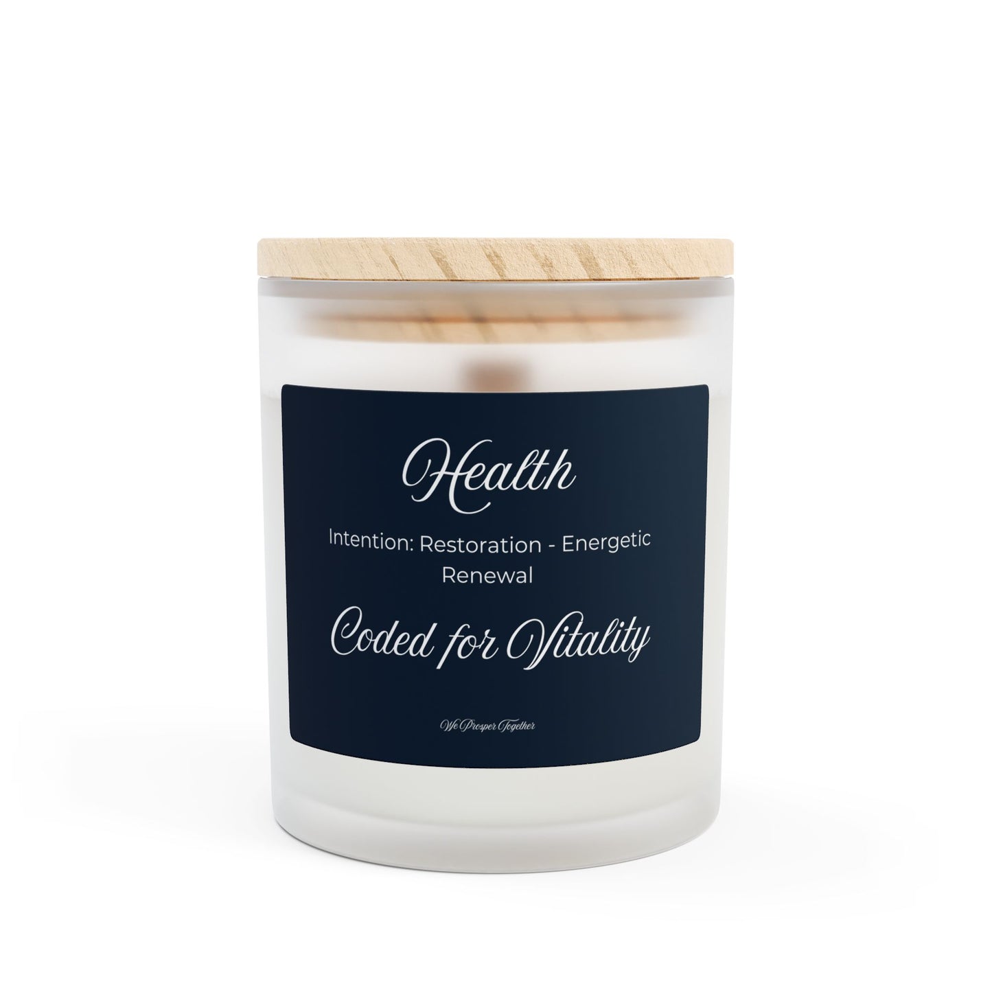 Health Frosted Candle Coded for Vitality