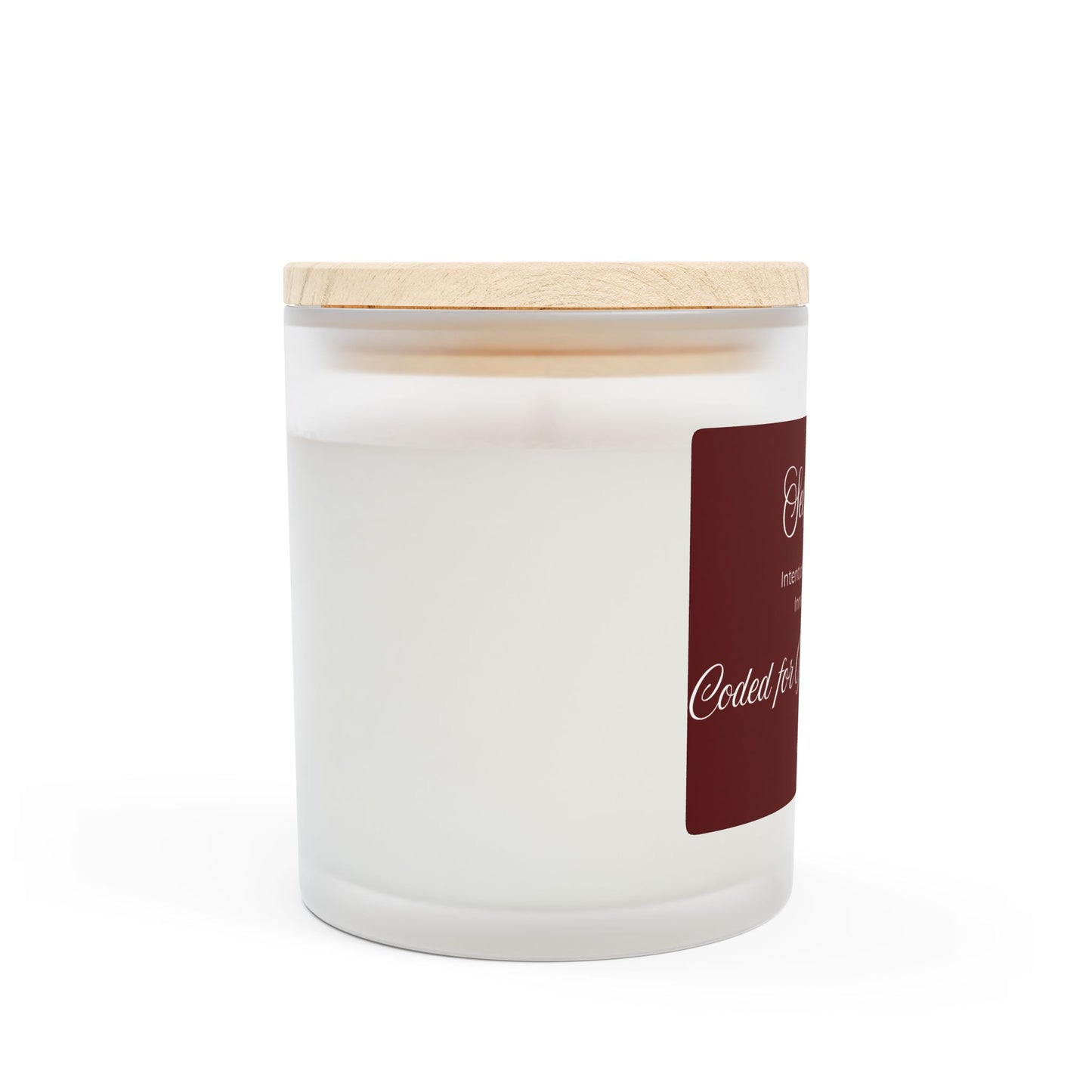 Self-Love Frosted Candle Coded for Personal Power
