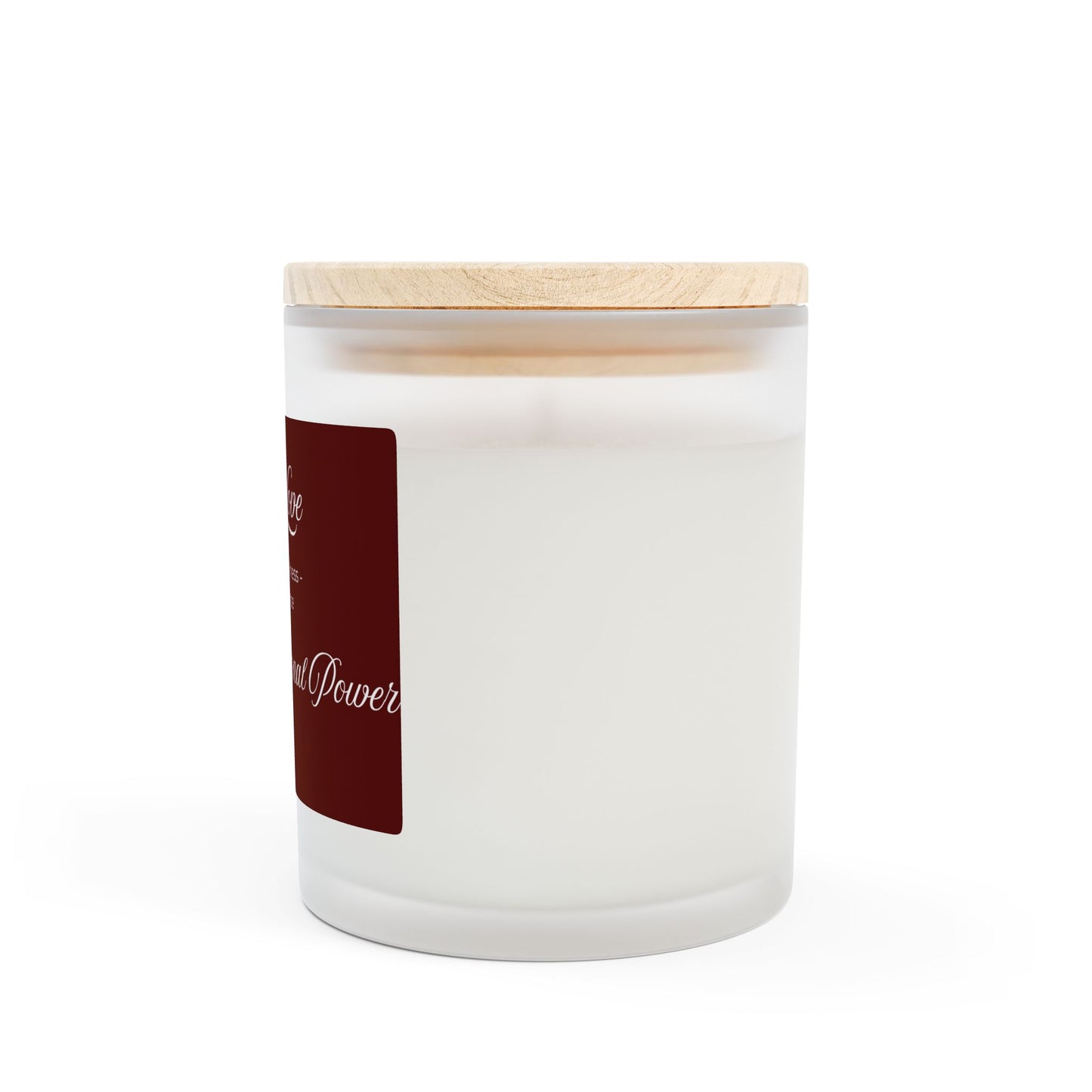 Self-Love Frosted Candle Coded for Personal Power