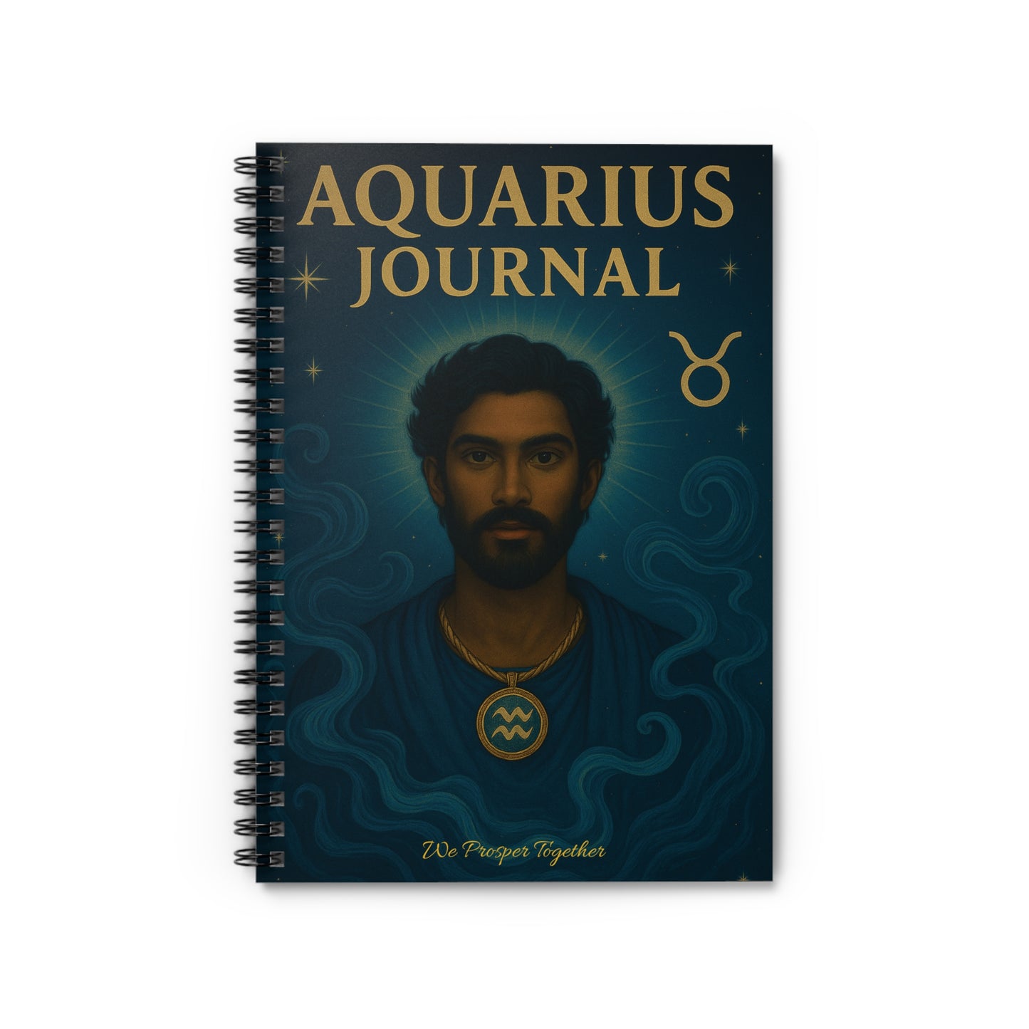 Aquarius Journal Ruled Line Spiral Notebook