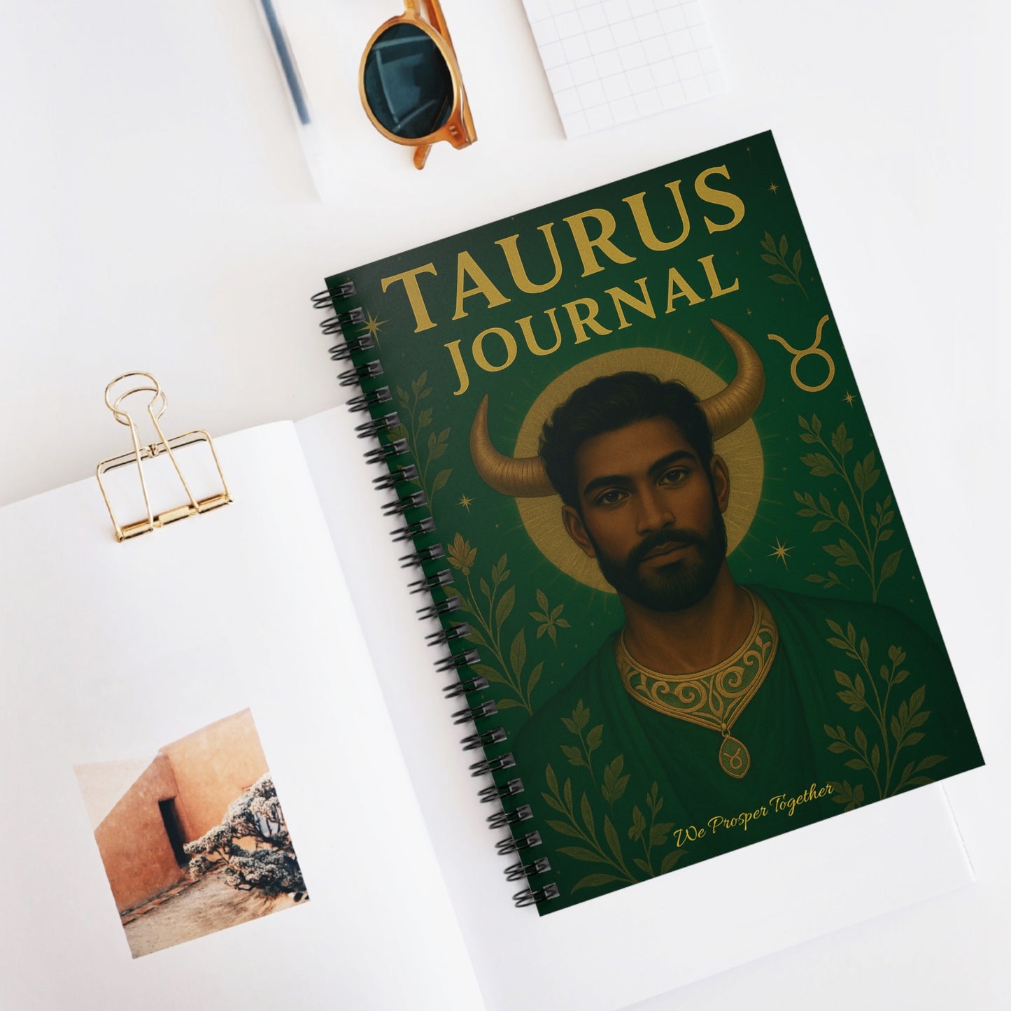 Taurus Journal - Ruled Line Spiral Notebook for Astrology Lovers