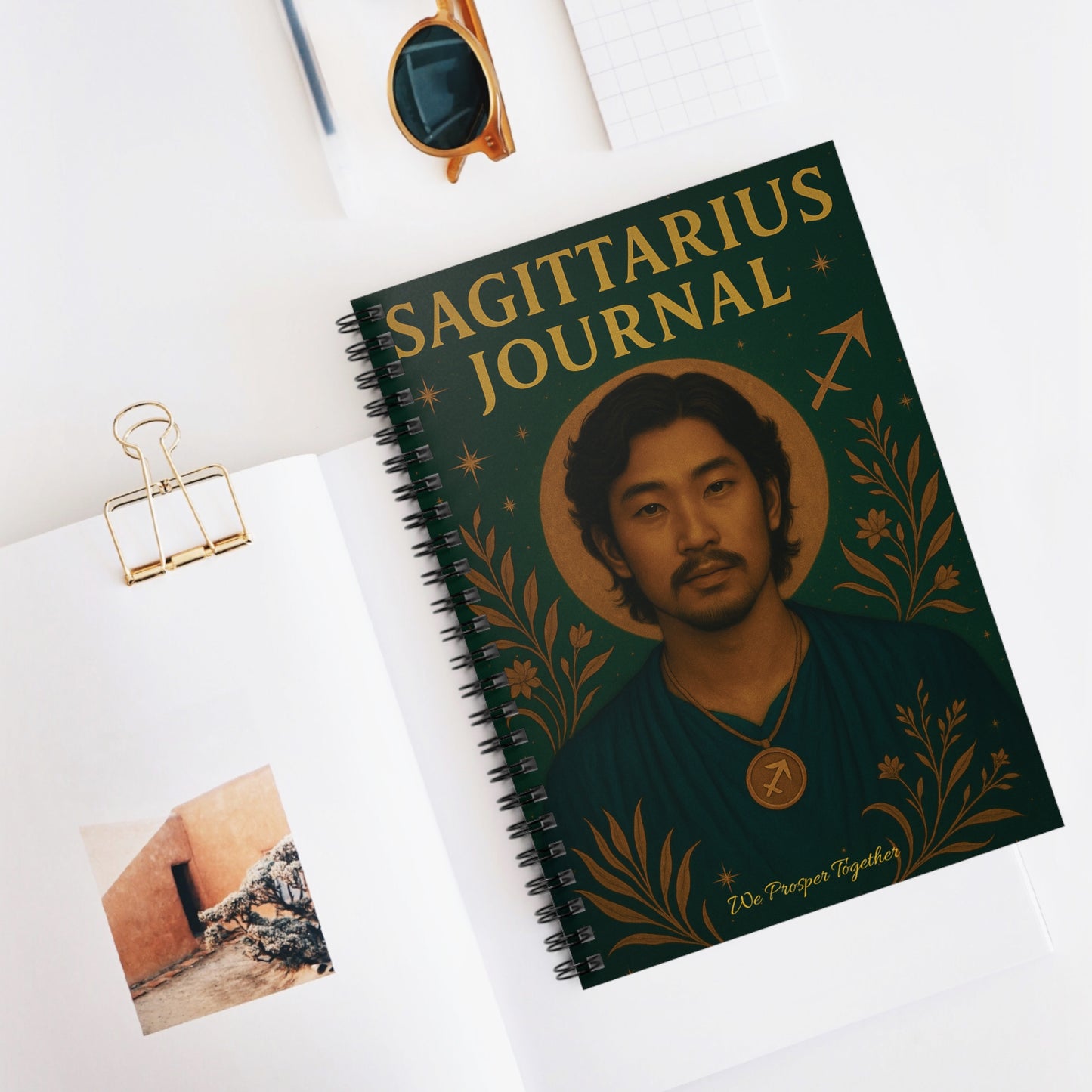 Sagittarius Journal Ruled Line Spiral Notebook