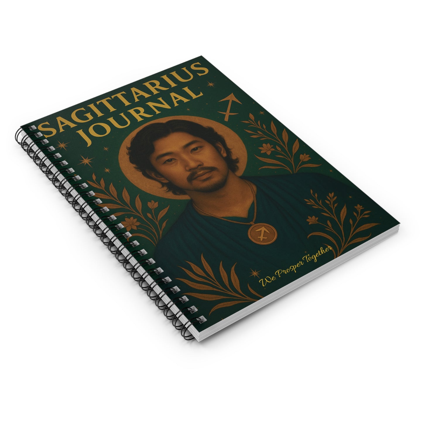 Sagittarius Journal Ruled Line Spiral Notebook