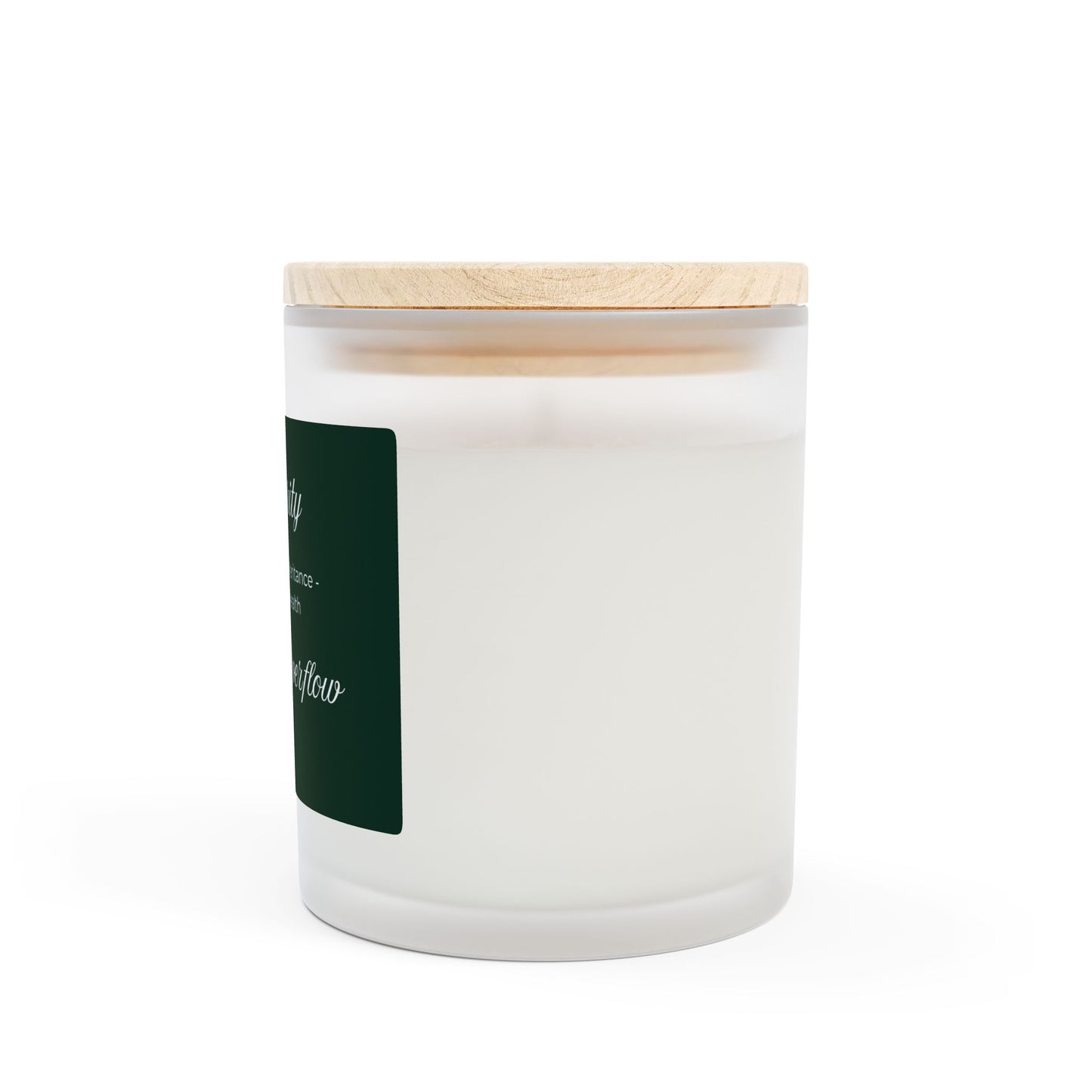 Prosperity Frosted Candle Coded for Overflow