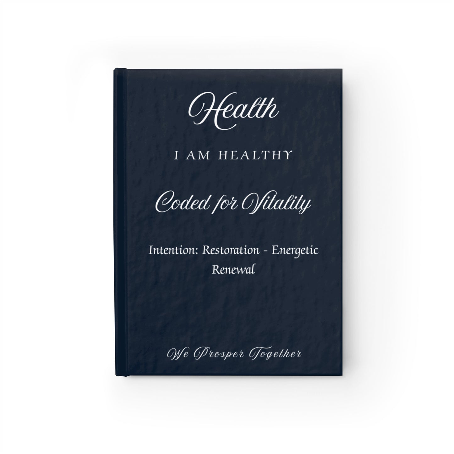 Health Intention Journal Ruled Line Affirmation Notebook, Gift for Her, Goal Planner, Artistic Diary