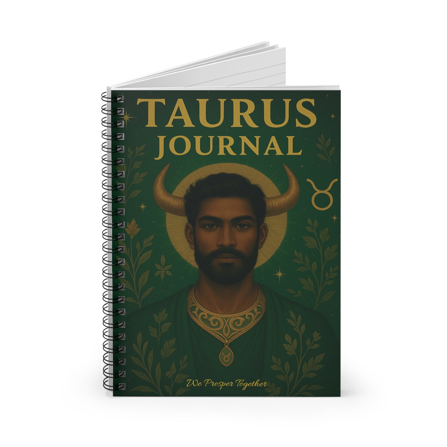 Taurus Journal - Ruled Line Spiral Notebook for Astrology Lovers