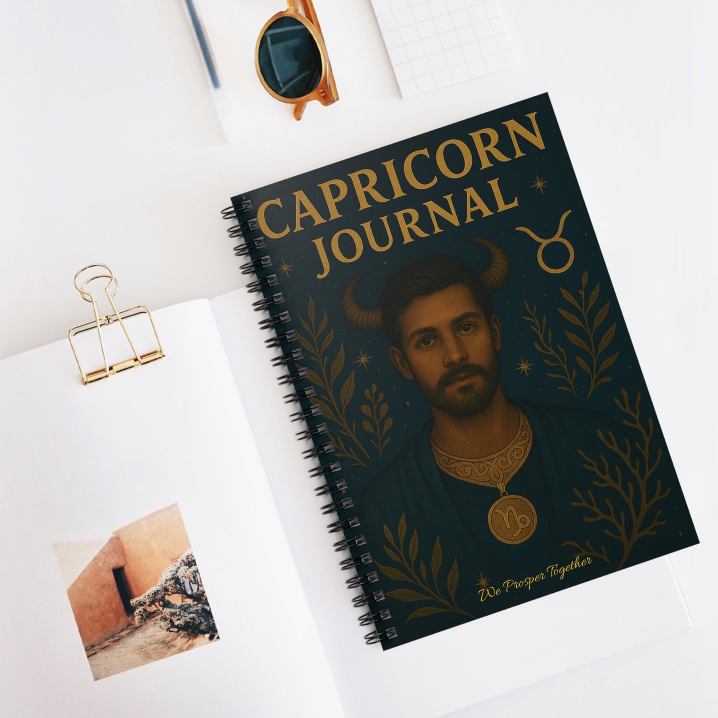 Capricorn Journal Ruled Line Spiral Notebook