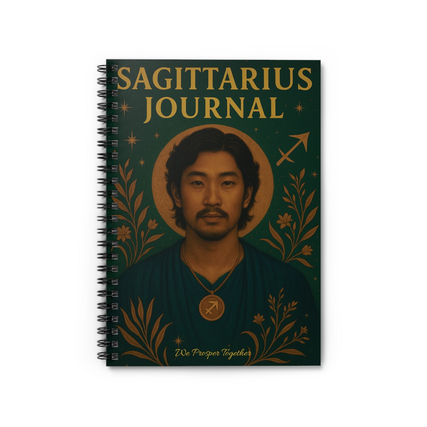 Sagittarius Journal Ruled Line Spiral Notebook