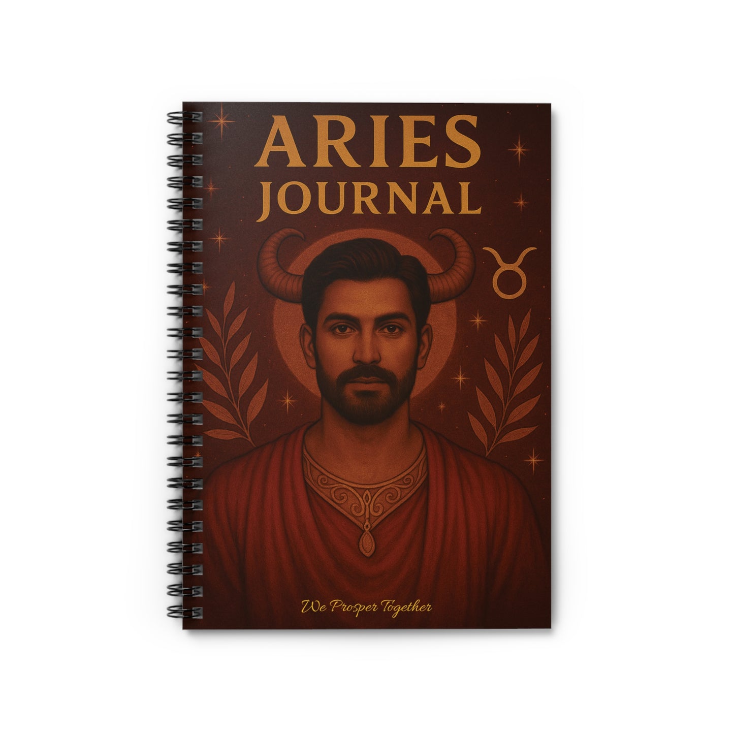 Aries Journal Ruled Line Spiral Notebook