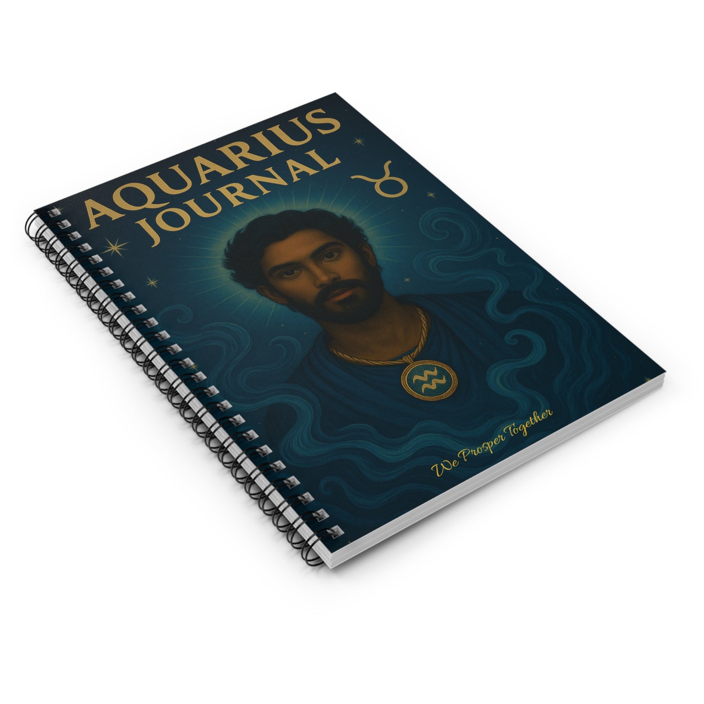 Aquarius Journal Ruled Line Spiral Notebook