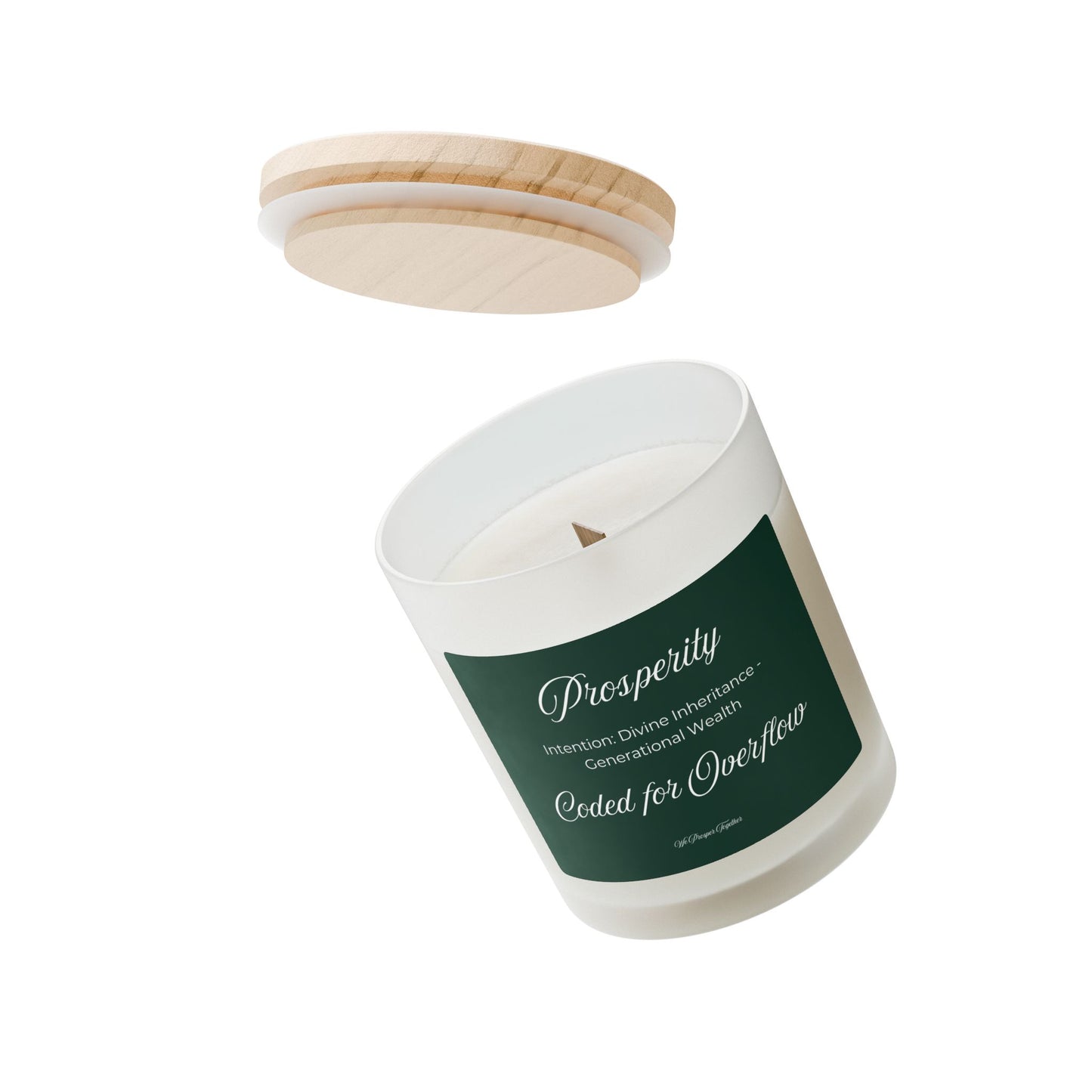Prosperity Frosted Candle Coded for Overflow