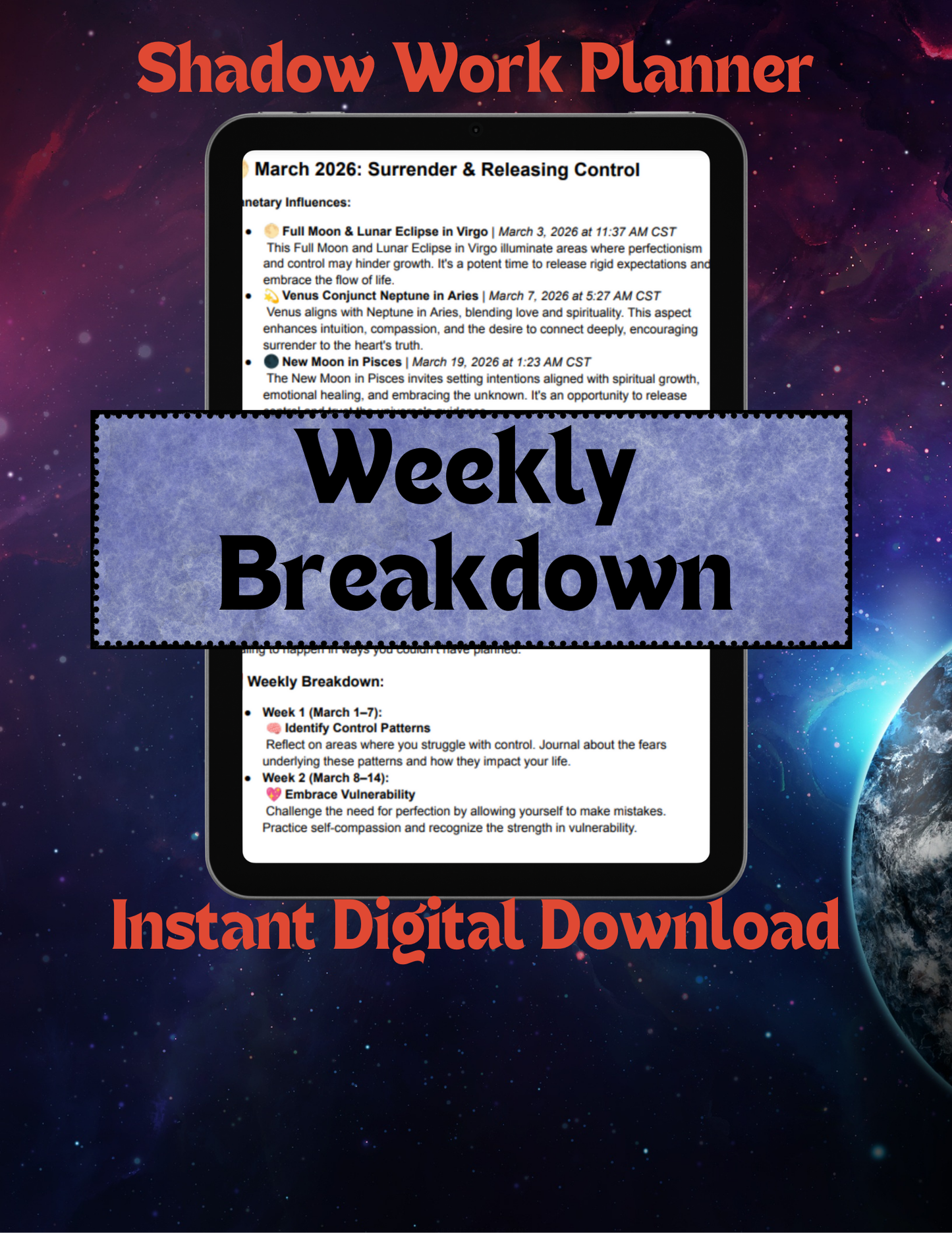 🌘 2025–2026 Shadow Work Planner