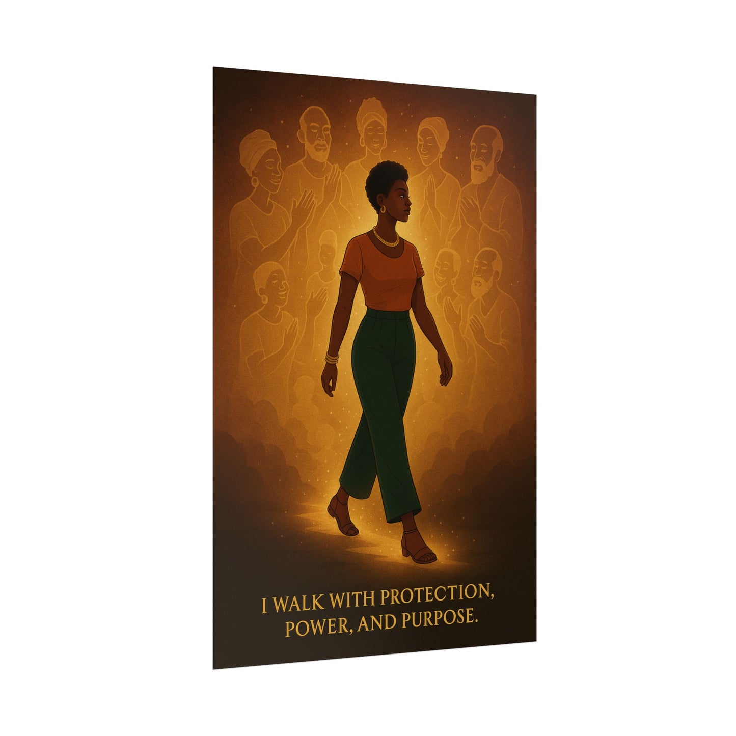 I Walk With Protection, Power, and Purpose – Rolled Wall Art Poster