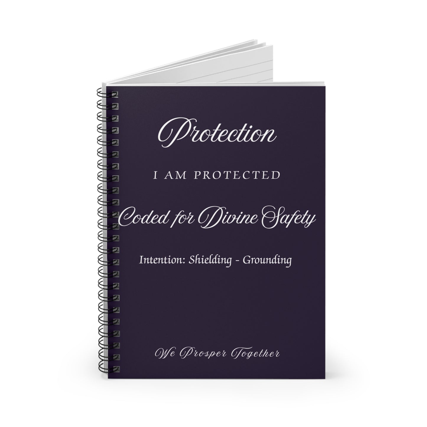 Protection Intention Journal Ruled Line Spiral Notebook