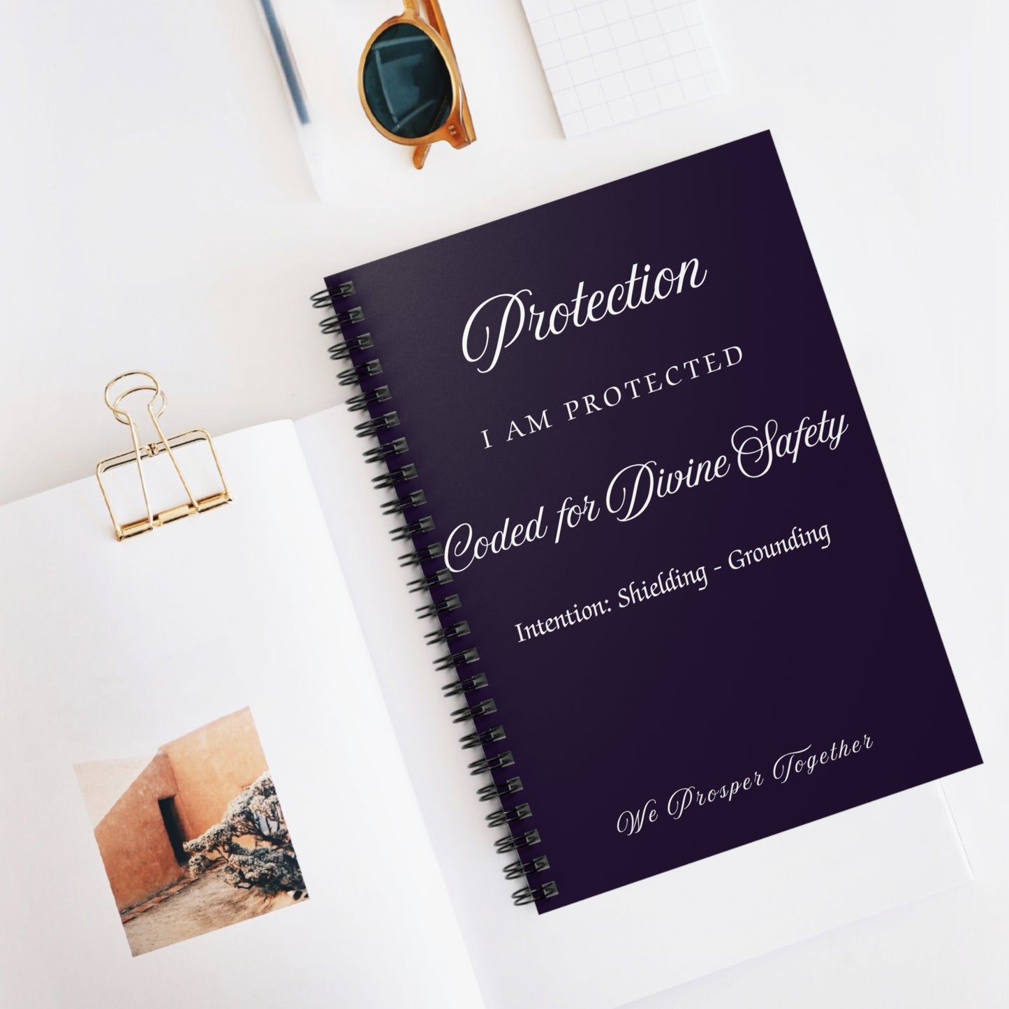 Protection Intention Journal Ruled Line Spiral Notebook