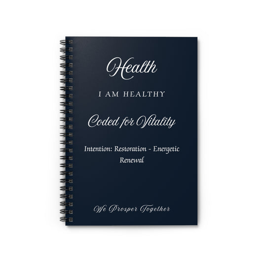 Health Intention Journal Ruled Line Spiral Notebook