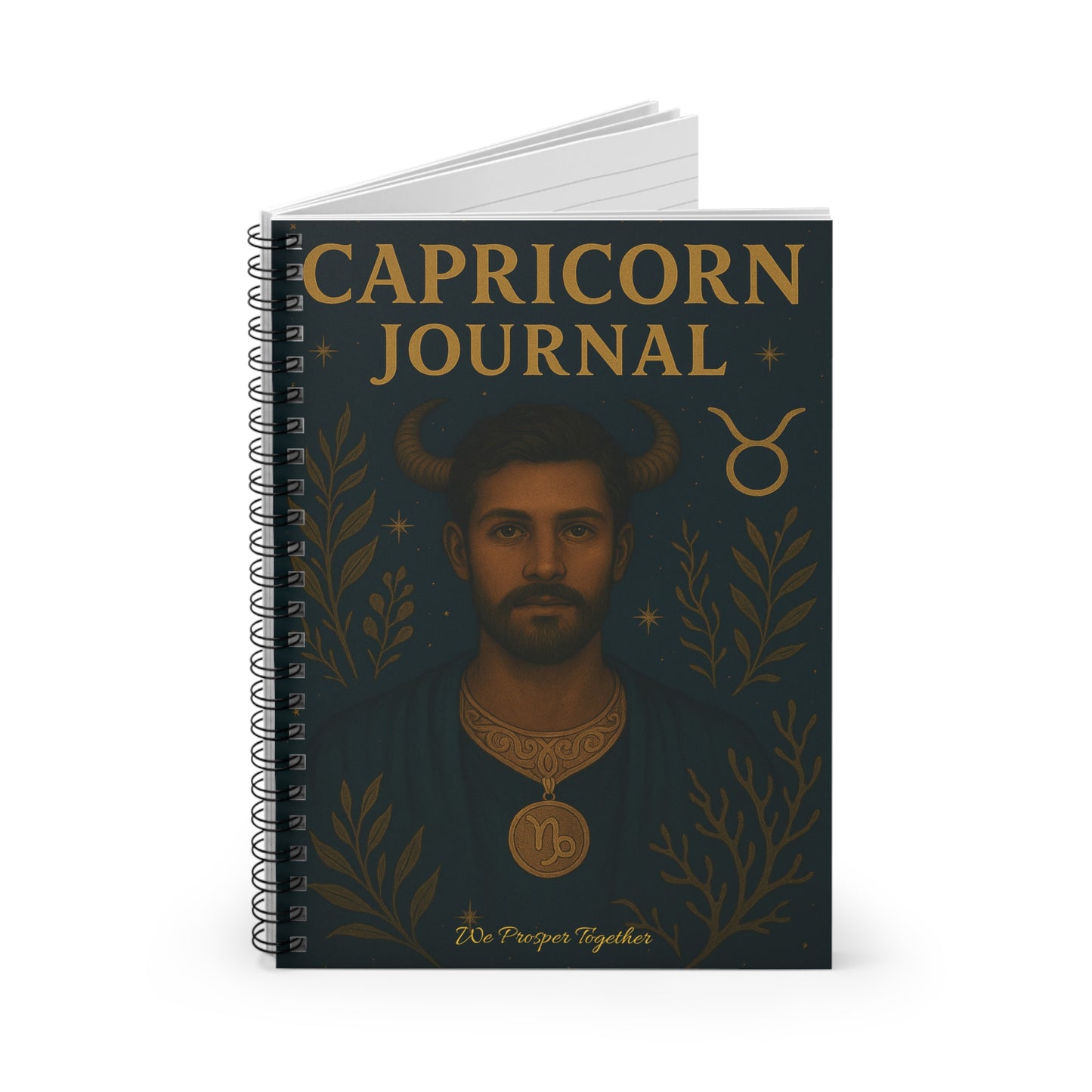 Capricorn Journal Ruled Line Spiral Notebook