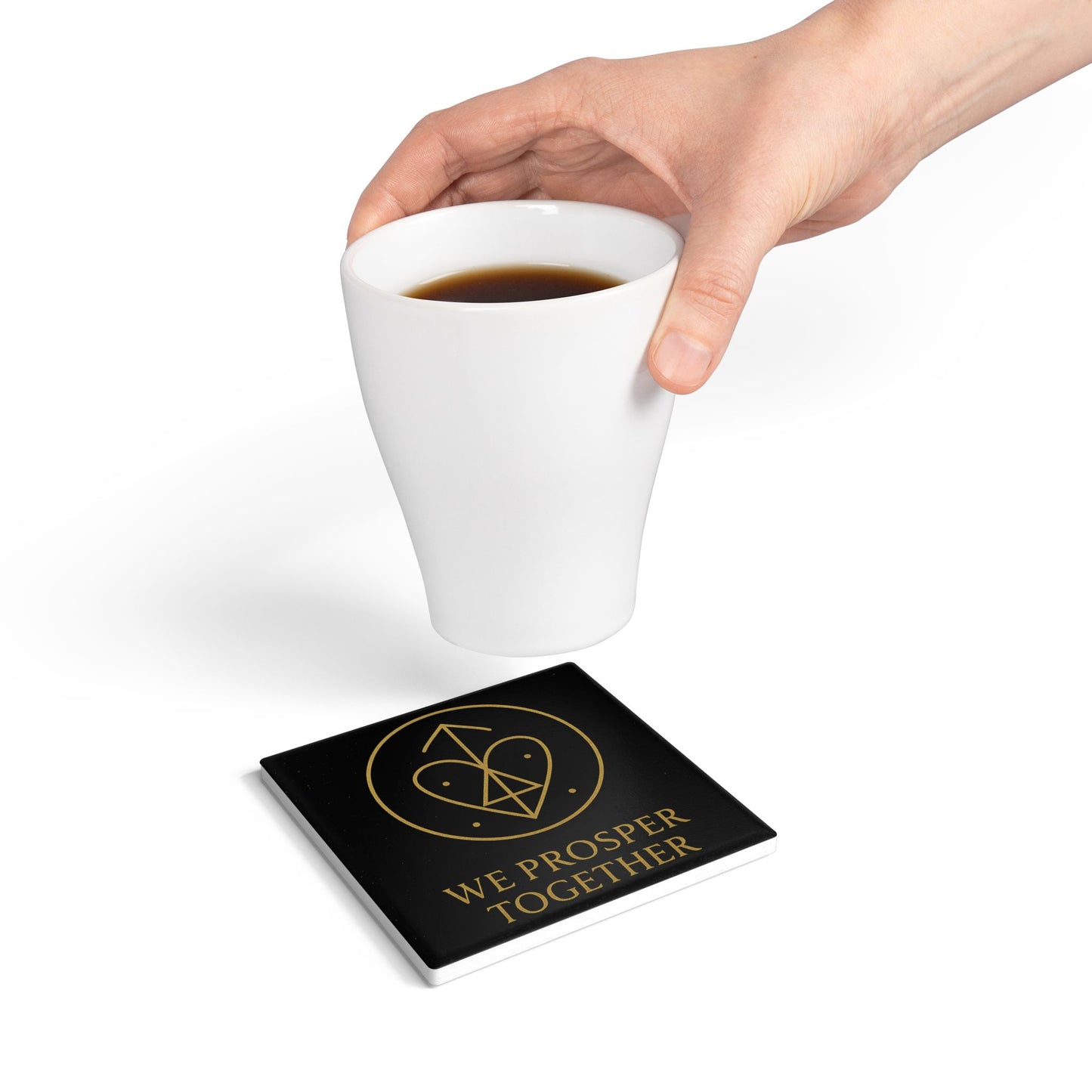 We Prosper Together Self-Love Sigil Coaster – Worthiness, Wholeness & Radiant Inner Power