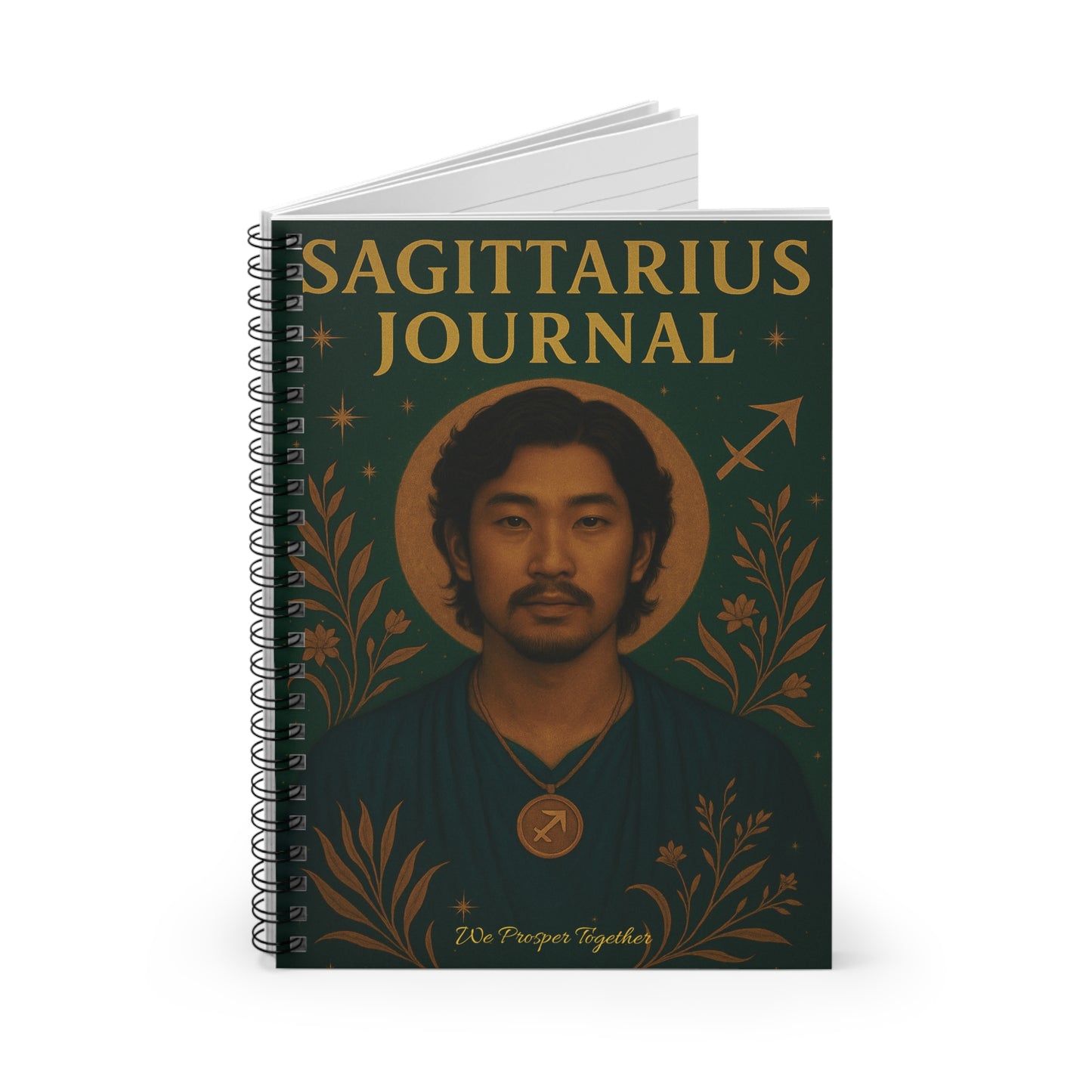 Sagittarius Journal Ruled Line Spiral Notebook