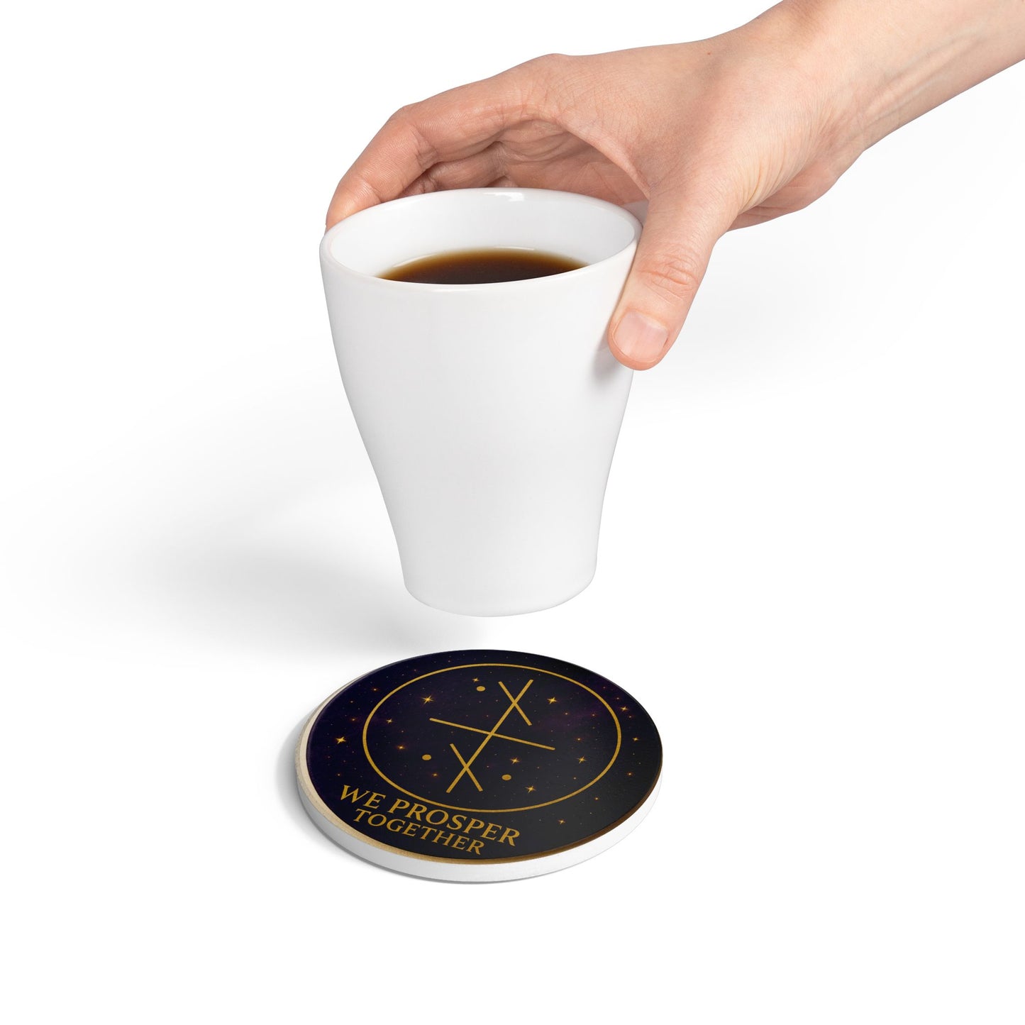 We Prosper Together – Financial Prosperity Sigil Coaster