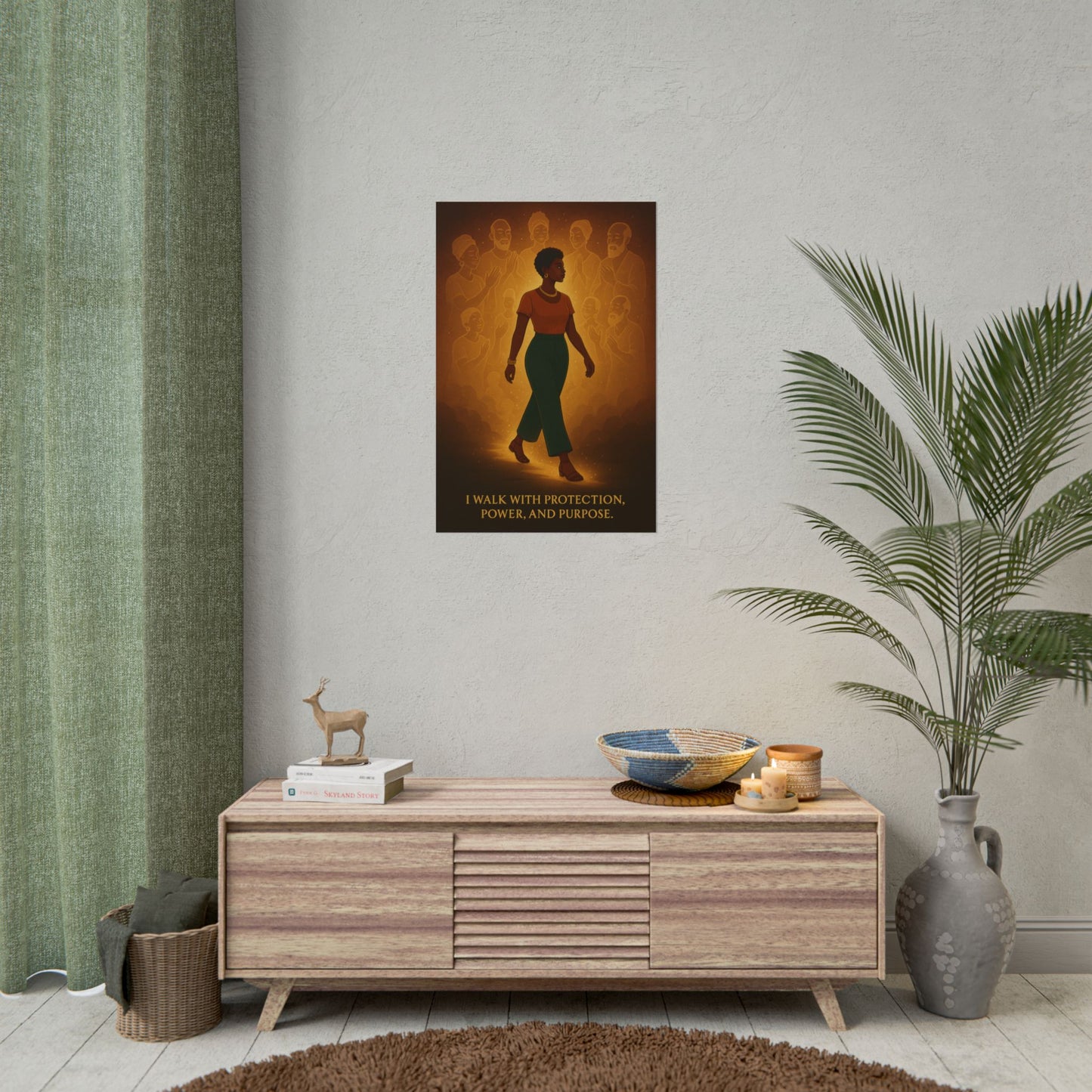 I Walk With Protection, Power, and Purpose – Rolled Wall Art Poster