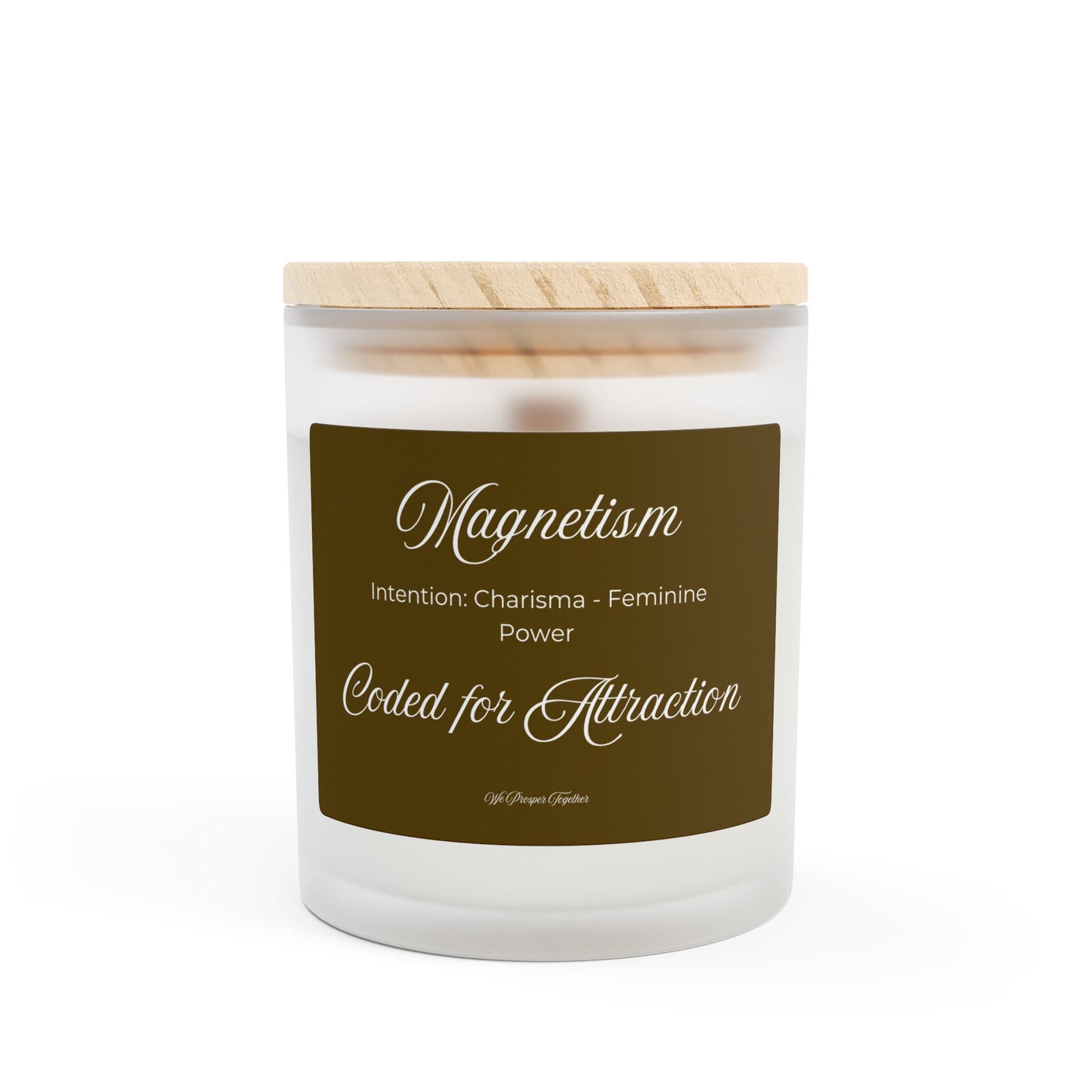 Magnetism Frosted Candle – Coded for Attraction