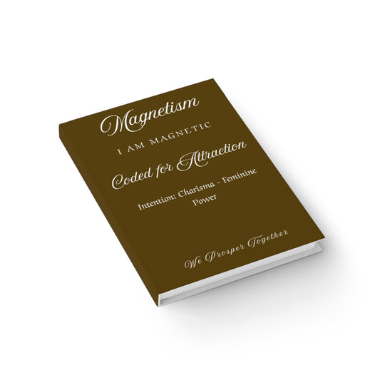 Magnetism Intention Journal Ruled Line Affirmation Notebook, Gift for Her, Goal Planner, Artistic Diary