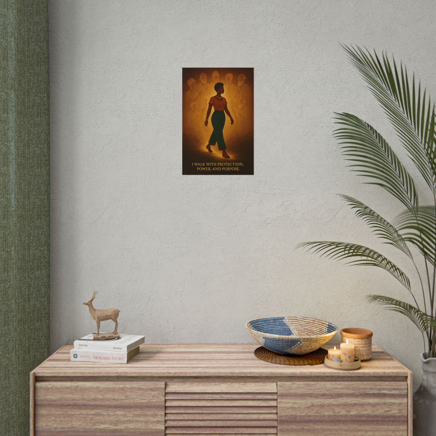 I Walk With Protection, Power, and Purpose – Rolled Wall Art Poster