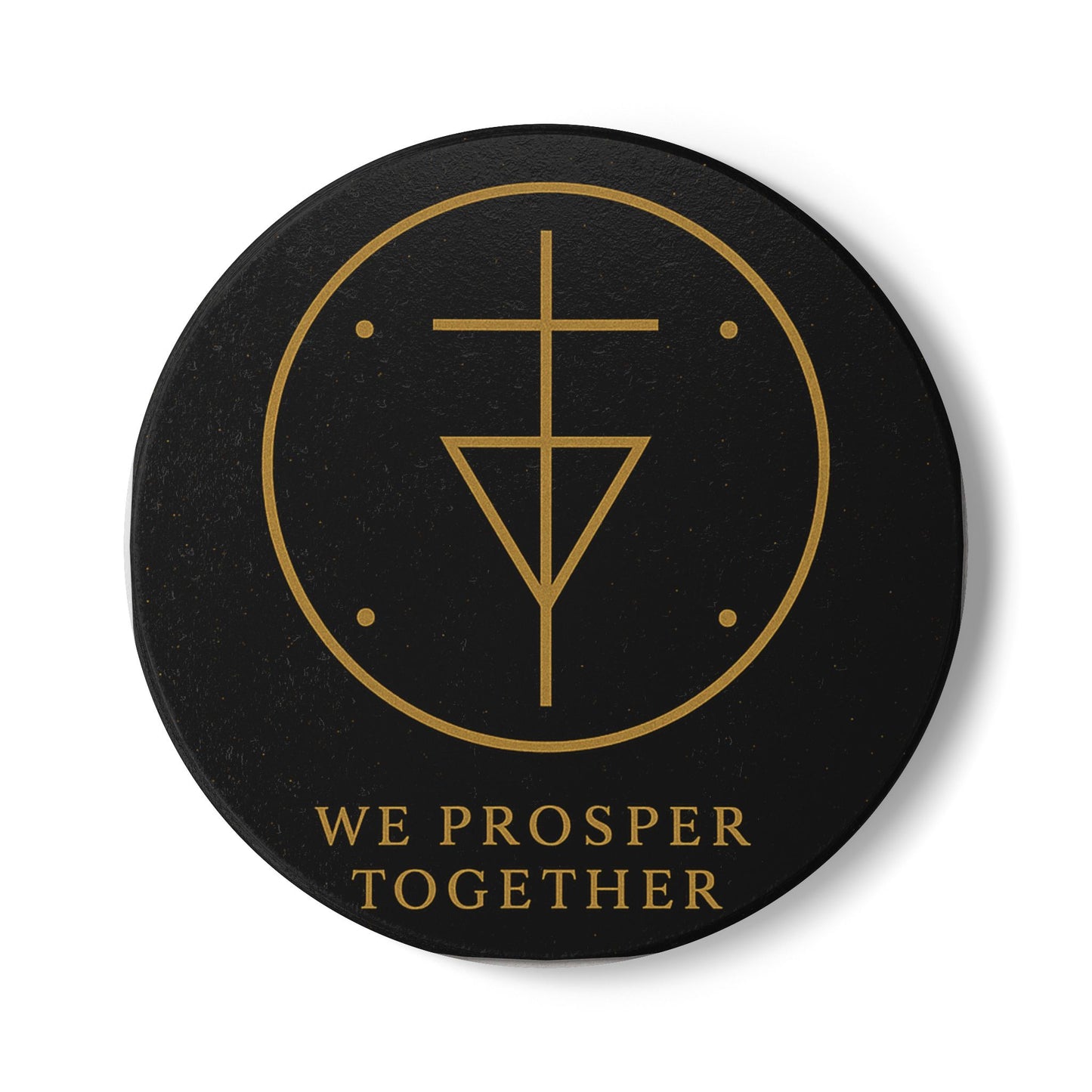 We Prosper Together Protection Sigil Coaster – Energetic Shielding & Spiritual Defense