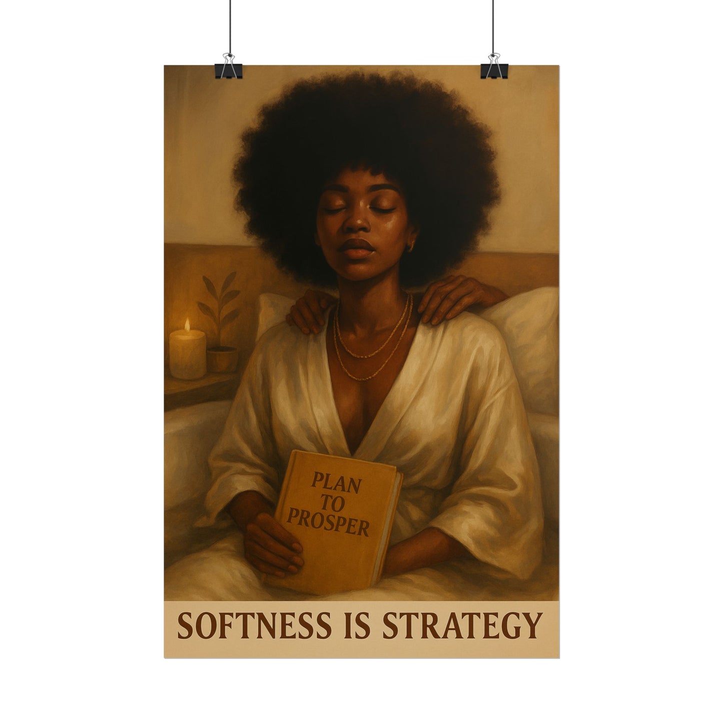 Softness is Strategy Wall Art, Inspirational Home Decor, Motivational Poster, Self-Love Decor, Gift for Women
