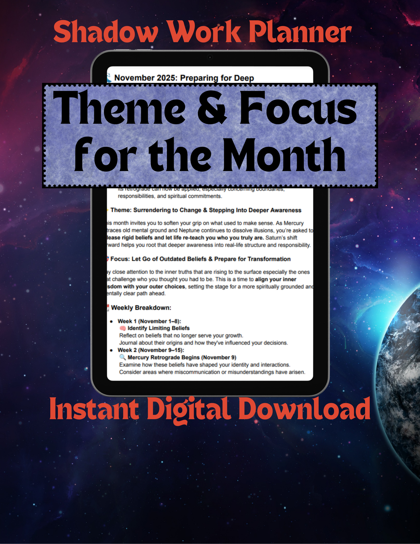 🌘 2025–2026 Shadow Work Planner